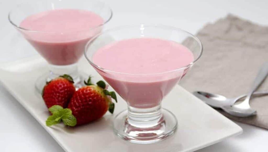 Mousse à la fraise et à la menthe au Thermomix