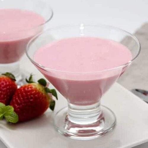Mousse à la fraise et à la menthe au Thermomix