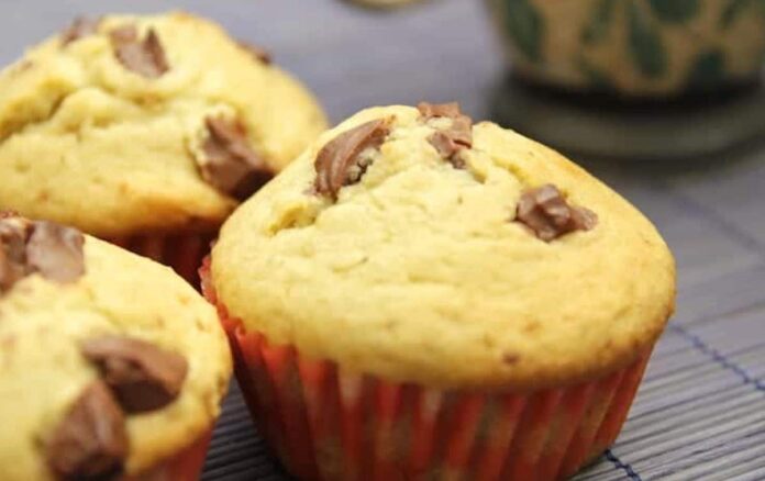 Muffins au thé matcha avec pépites de chocolat au Thermomix