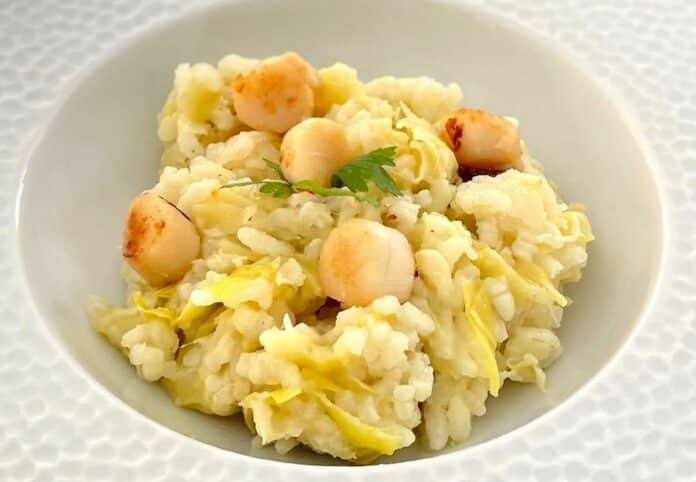 Risotto aux Saint-Jacques et poireaux au Thermomix