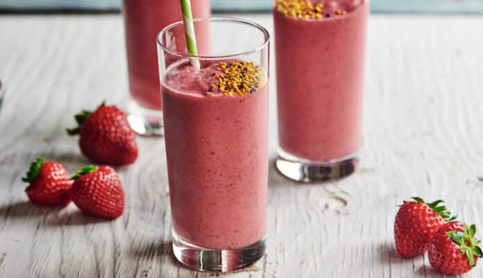 Smoothie au brocoli et aux fraises au Thermomix