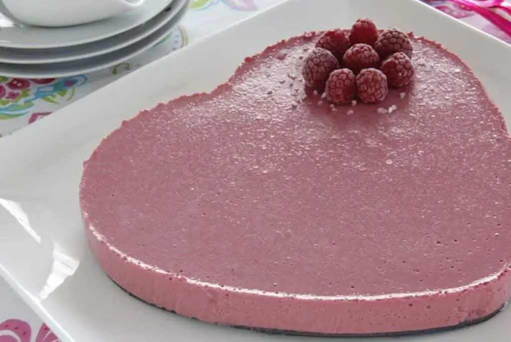 Bavaroise légère aux framboises pour la Saint-Valentin au Thermomix