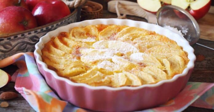 Clafoutis aux pommes et lait de coco