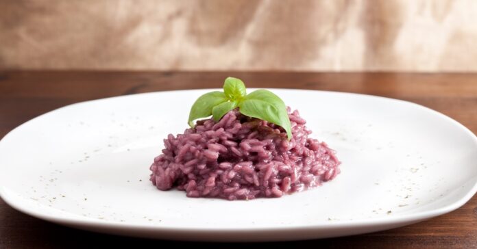 Risotto au vin rouge