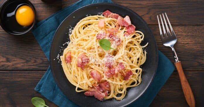 Spaghettis carbonara Légères
