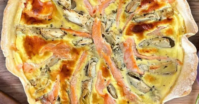 Quiche au saumon fumé et aux artichauts au Thermomix : Une Recette Raffinée et Savoureuse