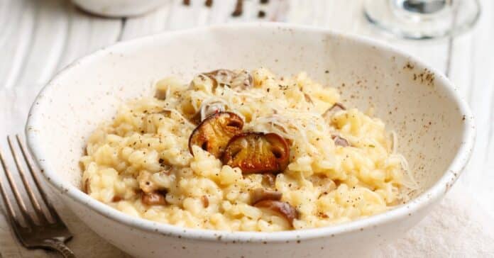 Risotto gourmet aux champignons et parmesan : Un délice italien