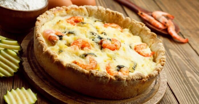 Quiche aux crevettes et courgettes au Thermomix - Un plat léger et délicieusement équilibré