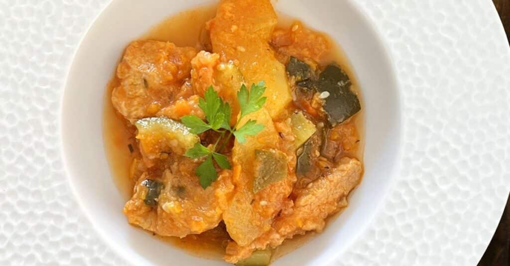 Ragout de veau aux courgettes et pomme au Thermomix : Fusion Gourmande de Saveurs