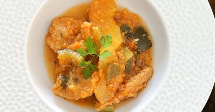 Ragout de veau aux courgettes et pomme au Thermomix : Fusion Gourmande de Saveurs