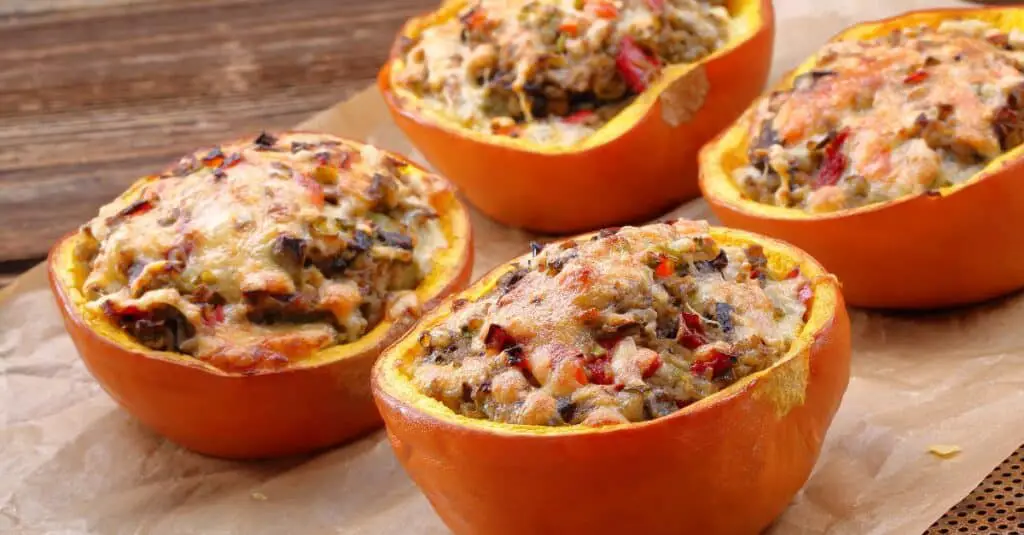 Potirons Farcis au Riz et Champignons au Thermomix :Un Festin Automnal