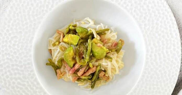Courgette carbonara fagiolini et pancetta au Thermomix : Un délice sain et gourmand