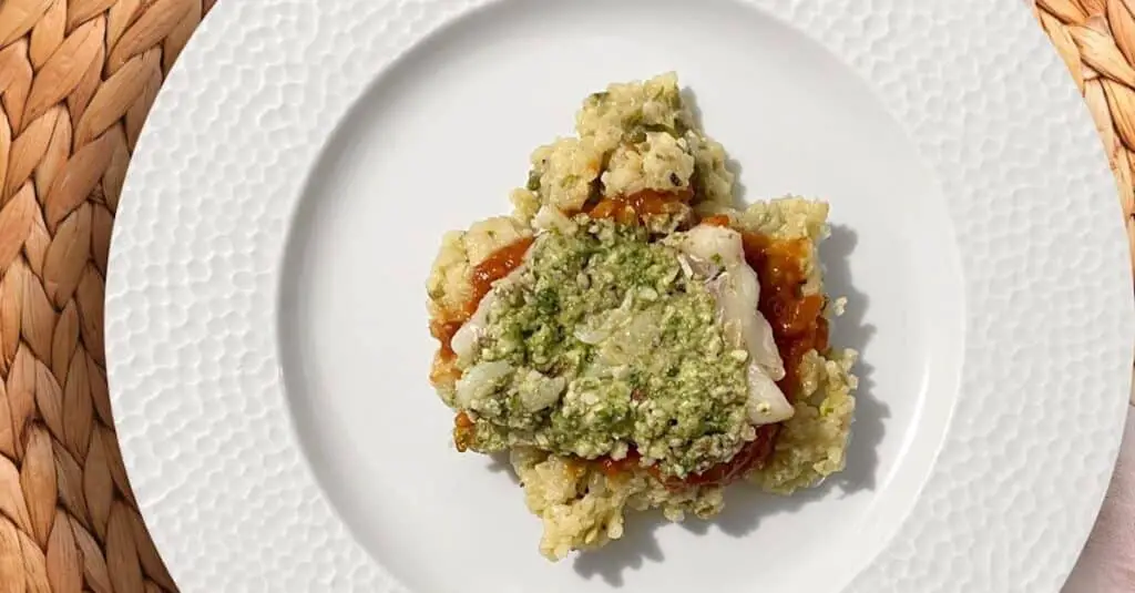 Poisson cuit à la vapeur au pesto au Thermomix : Un Régal Express