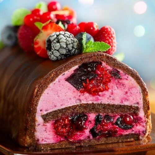 Bûche de Noël au Chocolat et Crème Fruits Rouges au Thermomix : Un Dessert Festif