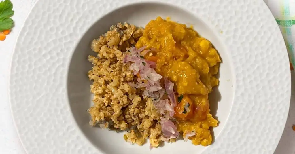 Dhal de lentille corail et chou-fleur au Thermomix : Recette Réconfortante