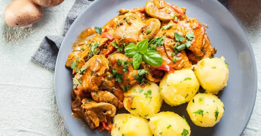 Ragoût de Dinde Crémeux aux Champignons au Thermomix