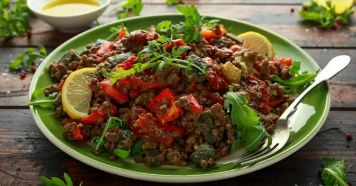 Salade de Lentilles au Poivron Rouge Rôti au Thermomix : Un Festin de Saveurs Méditerranéennes