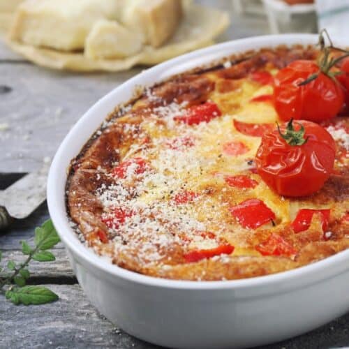 Clafoutis aux Poivrons Tomates et Parmesan au Thermomix : Un Plat Coloré et Savoureux