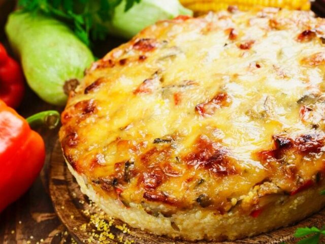 Gratin de Polenta Courgette et Poivrons au Thermomix