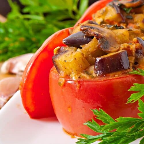 Tomates Farcies à l'Aubergine et Champignons Weight Watchers : Une Recette Savoureuse et Légère
