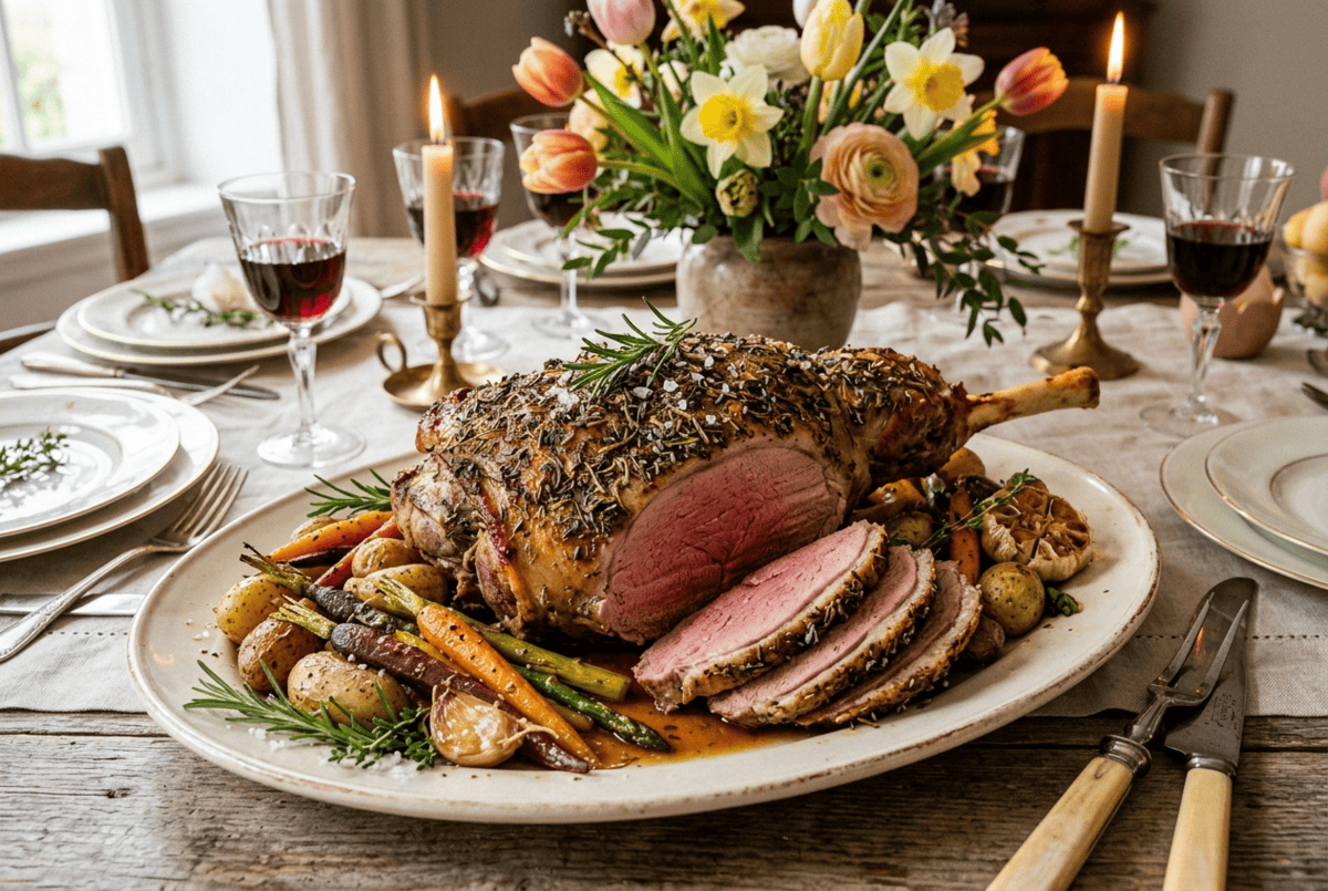 Gigot d’Agneau de Pâques aux Herbes de Provence au Thermomix