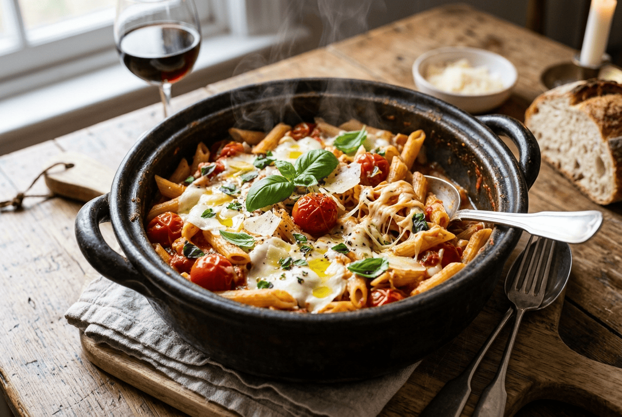 One Pot Pasta Tomates Mozzarella au Thermomix