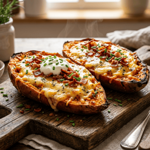 patate douce farcie au thermomix fromage fondant