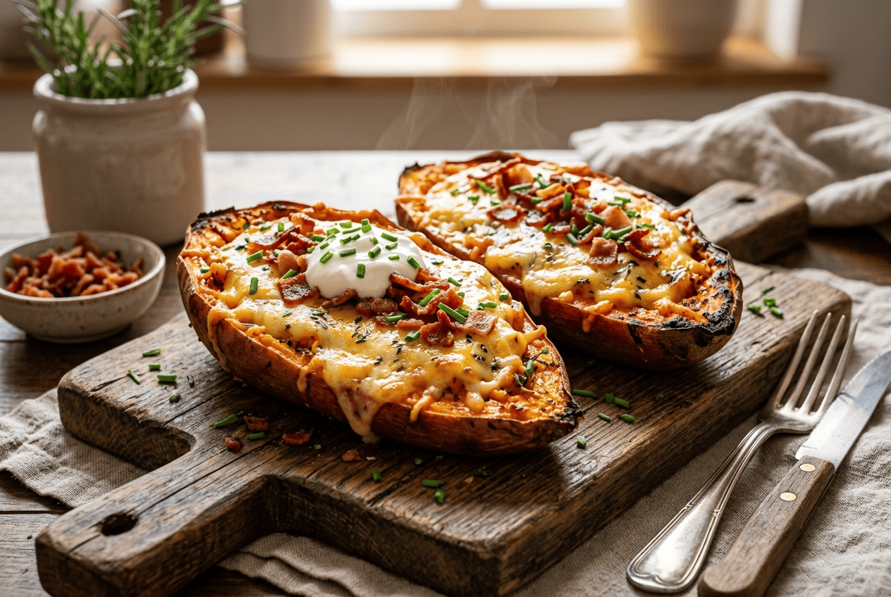 Patate Douce Farcie au Fromage au Thermomix