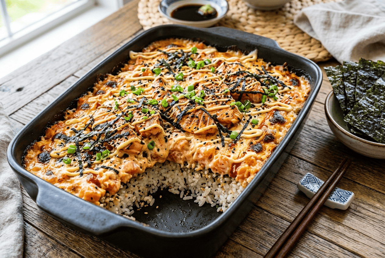 Sushi Bake au Saumon au Thermomix