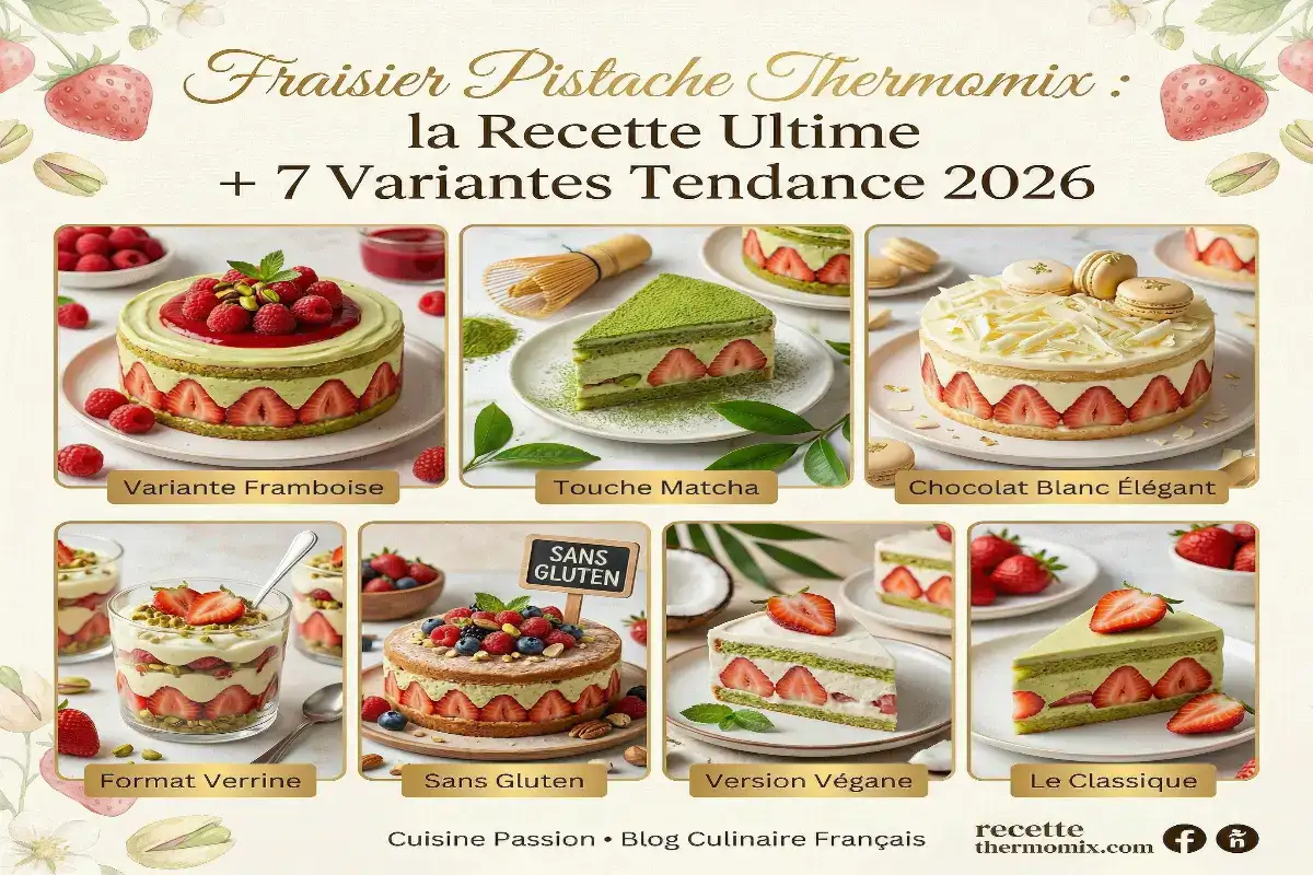 Fraisier Pistache Thermomix : la Recette Ultime + 7 Variantes Tendance 2026