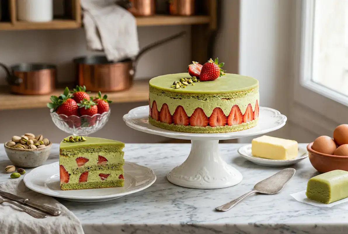 Fraisier pistache classique Thermomix