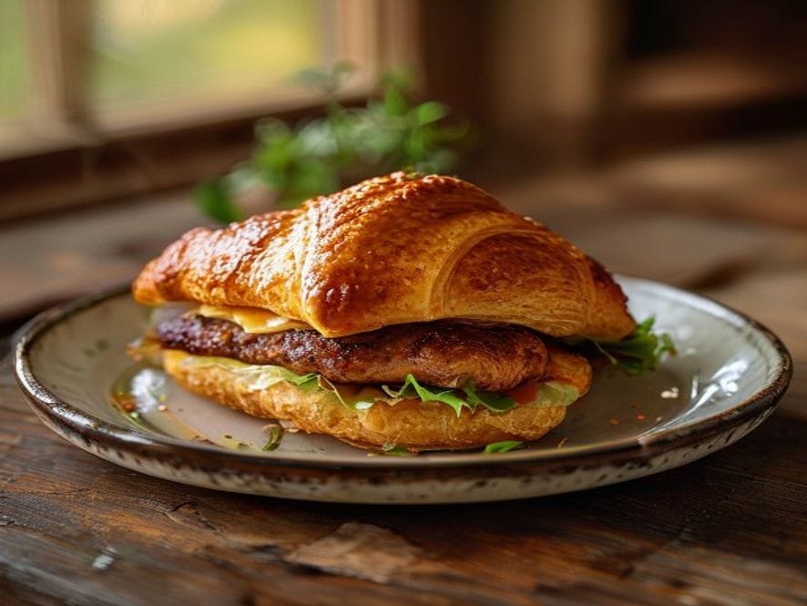 Croissant Smash Burger au Thermomix