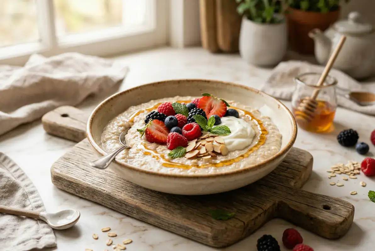 Porridge crémeux aux fruits rouges au Thermomix