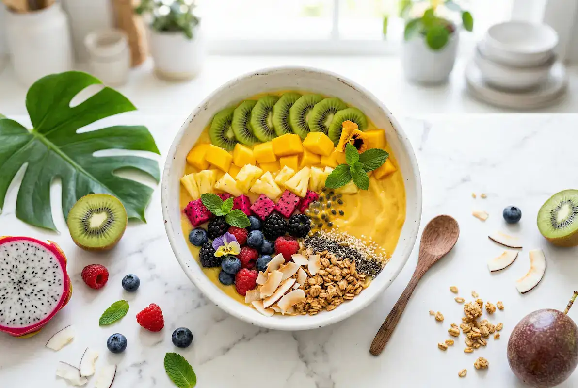Smoothie bowl tropical au Thermomix