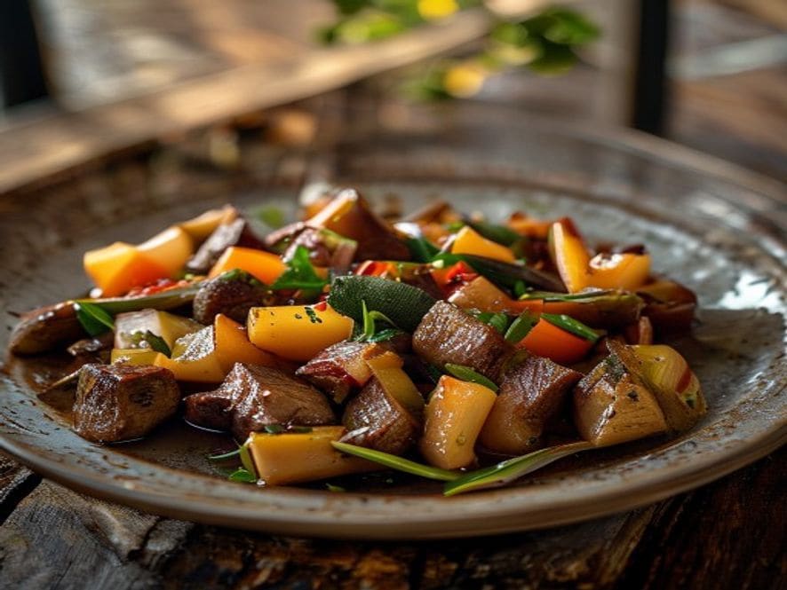 wok de boeuf aux légumes au Thermomix