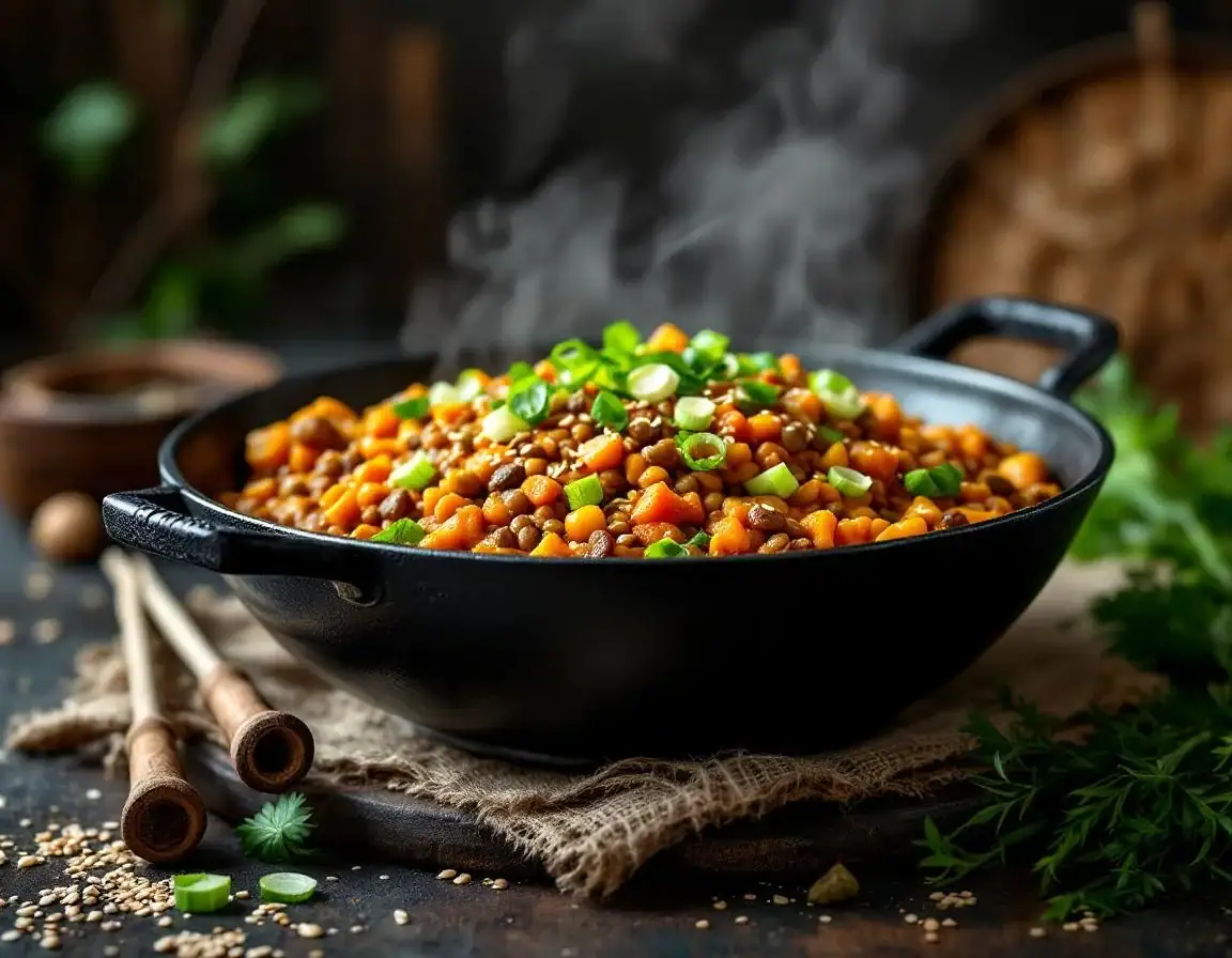 Dahl de lentilles corail au curry au Thermomix