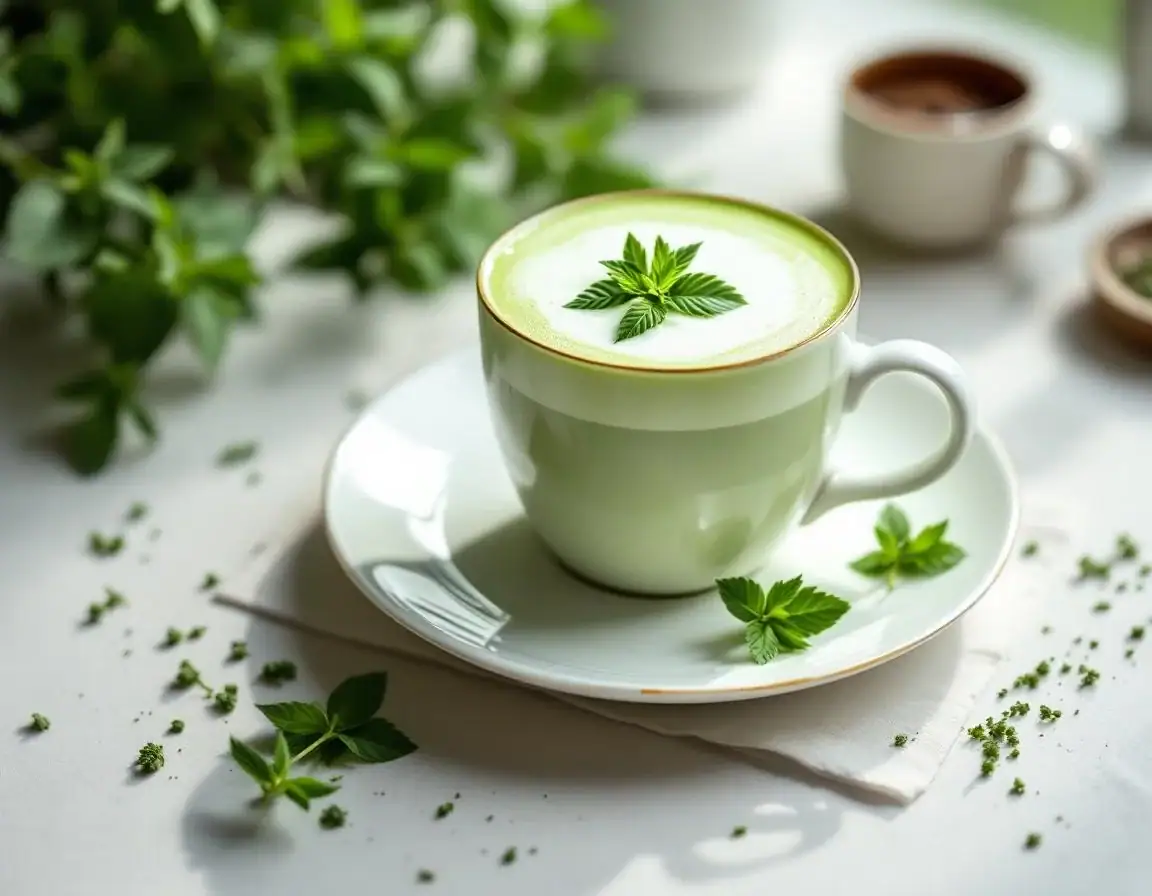 Matcha latte crémeux au Thermomix