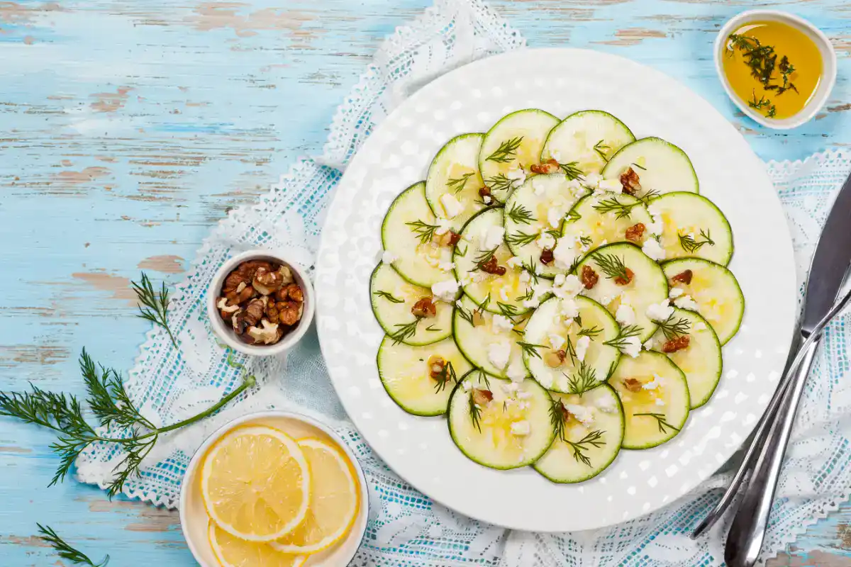 Carpaccio de Courgettes au Citron au Thermomix