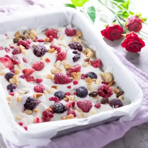 Frozen Yogurt Bark aux Fruits Rouges au Thermomix