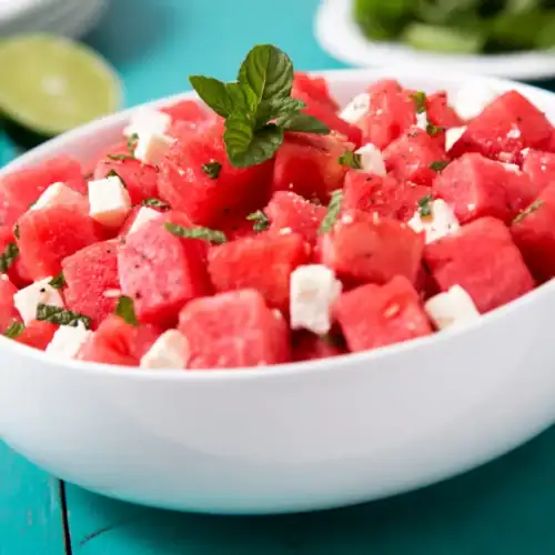 Salade de Pastèque Feta et Menthe au Thermomix