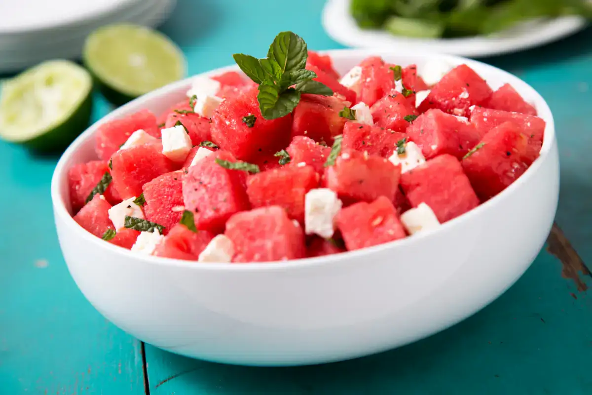 Salade de Pastèque Feta et Menthe au Thermomix