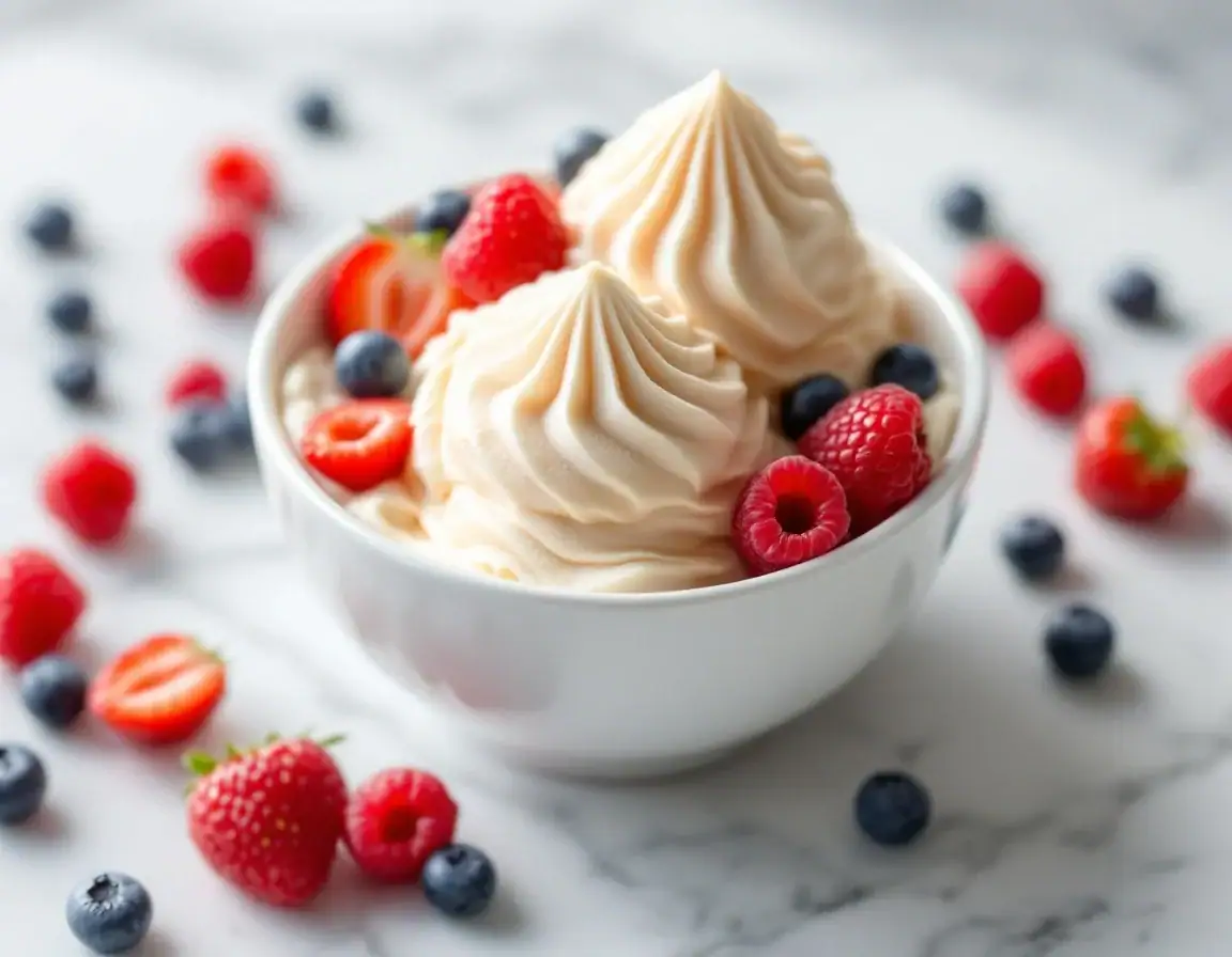 glace au yaourt et fruits rouges au Thermomix