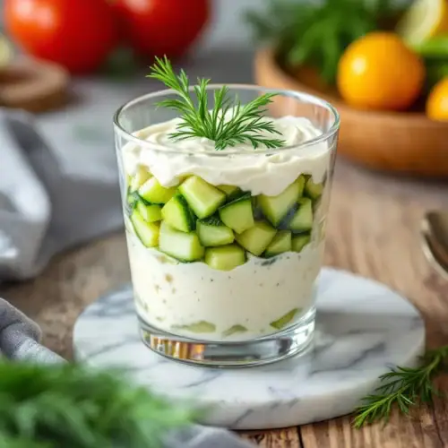 Verrine Fraîcheur Concombre Feta au Thermomix