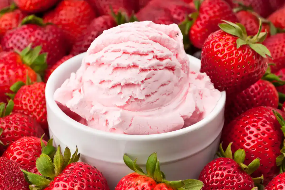 Glace minute aux fraises au Thermomix