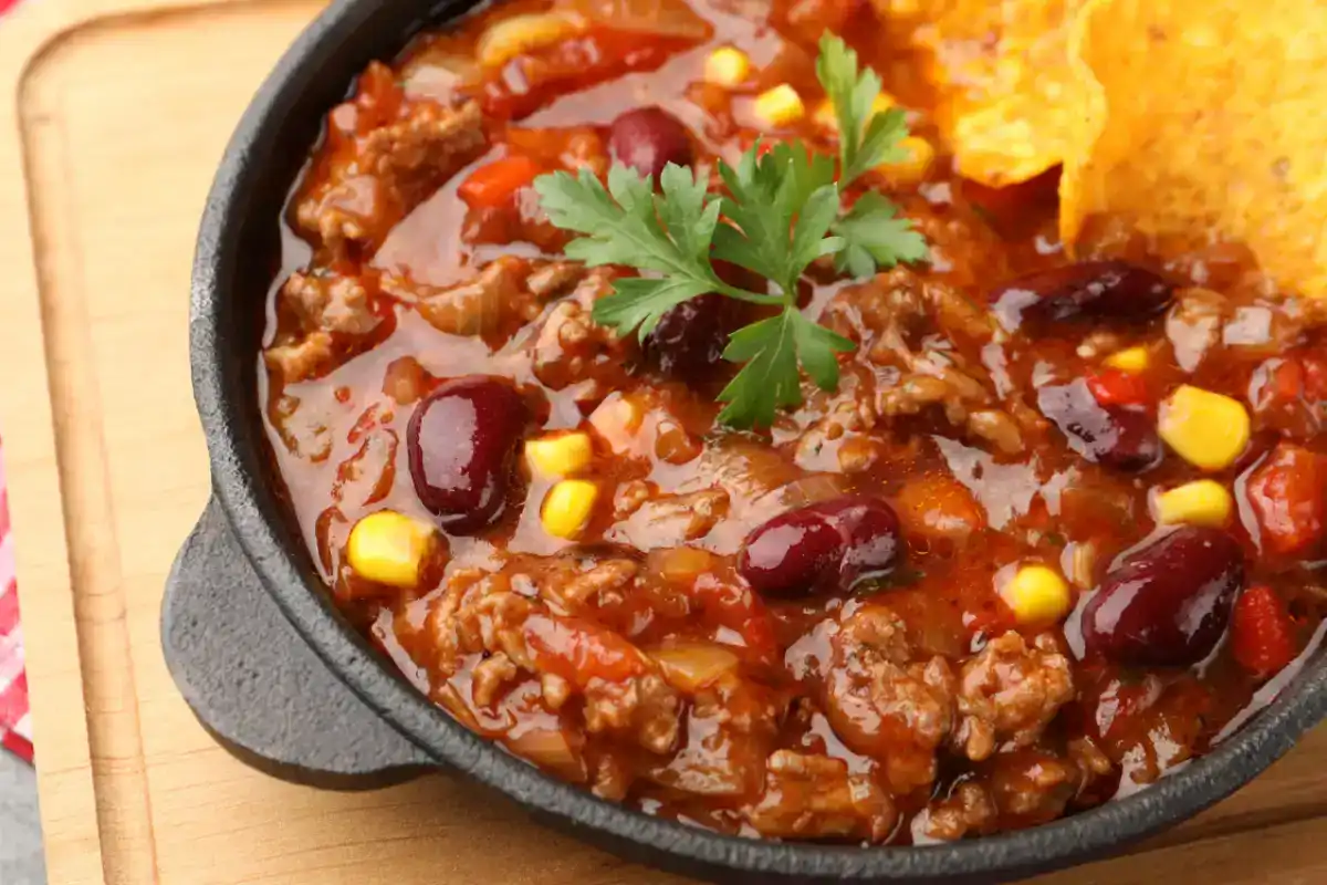 Chili sin carne en grande quantité au Thermomix